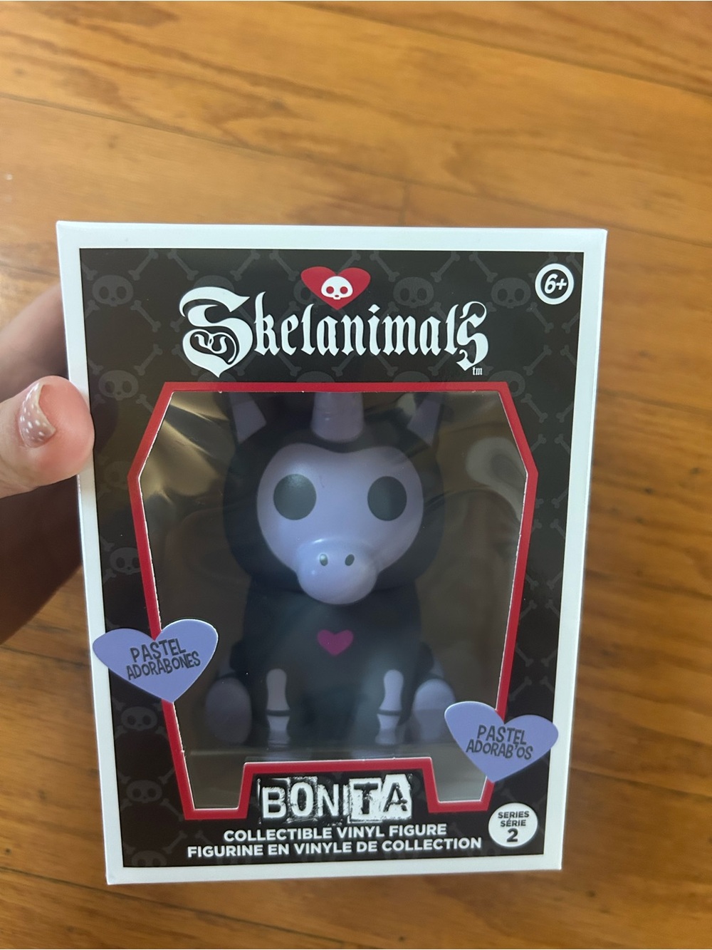 NWT Skelanimals Bonita Pastel Black & Lavender Collectible Vinyl Figure